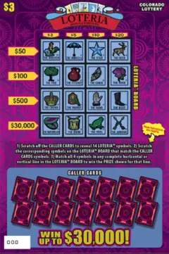 Loteria™ $3 scratch-off ticket