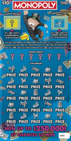 MONOPOLY™ $10 scratch-off ticket
