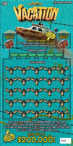 NATIONAL LAMPOON'S VACATION $10 scratch-off ticket