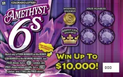 AMETHYST 6s $1 scratch-off ticket