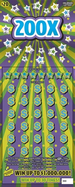 200X $20 scratch-off ticket