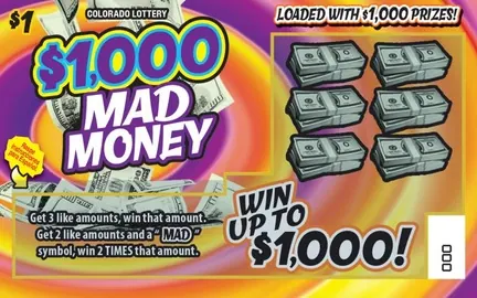 MAD MONEY $1 Colorado scratch-off ticket