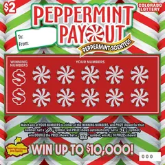 PEPPERMINT PAYOUT $2 scratch-off ticket (image: Colorado Lottery)