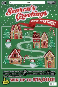 SEASON'S GREETINGS $3 scratch-off ticket (image: Colorado Lottery)