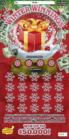 WINTER WINNINGS $5 scratch-off ticket (image: Colorado Lottery)