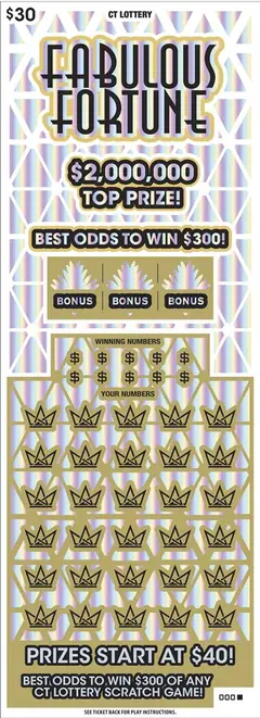 Fabulous Fortune $30 scratch-off ticket