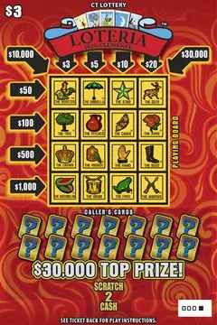 Loteria $3 scratch-off ticket