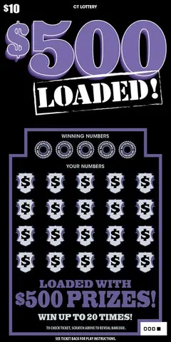 $$500 Loaded! $10 scratch-off ticket