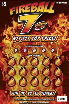 Fireball 7S $5 scratch-off ticket
