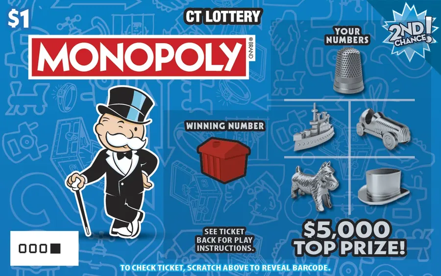 $$1 Monopoly $1 Connecticut scratch-off ticket