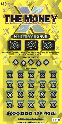 X The Money $10 scratch-off ticket (image: CT Lottery)