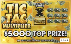 Tic Tac Multiplier $1 scratch-off ticket (image: CT Lottery)