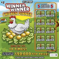 Winner Winner Chicken Dinner $2 scratch-off ticket (image: CT Lottery)