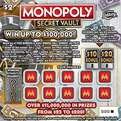 MONOPOLY™ SECRET VAULT $2 scratch-off ticket