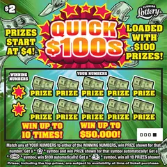 Quick $100s $2 scratch-off ticket