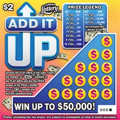 Add It Up $2 scratch-off ticket