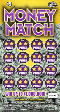 Money Match $5 scratch-off ticket