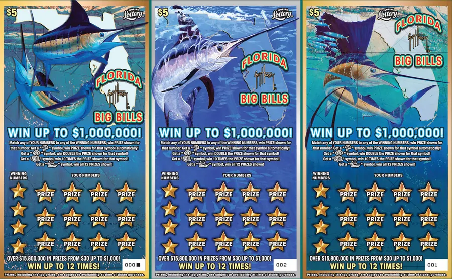 GUY HARVEY© FLORIDA BIG BILLS $5 Florida scratch-off ticket