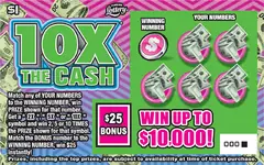 10X® THE CASH $1 scratch-off ticket (image: Florida Lottery)