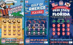 America 250 Florida $5 scratch-off ticket