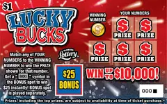 LUCKY BUCKS $1 scratch-off ticket (image: Florida Lottery)