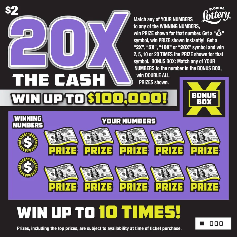 20X the Cash $2 Florida scratch-off ticket