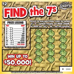 FIND the 7s $2 scratch-off ticket