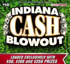 Indiana Cash Blowout $10 scratch-off ticket