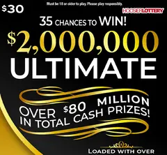 $2,000,000 Ultimate $30 scratch-off ticket