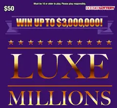Luxe Millions $50 scratch-off ticket (image: Indiana Lottery)