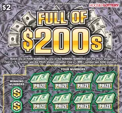 Full Of $200S $2 scratch-off ticket