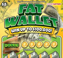Fat Wallet $5 scratch-off ticket