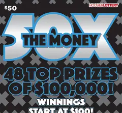 50X The Money $50 scratch-off ticket