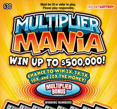 Multiplier Mania $30 scratch-off ticket (image: Indiana Lottery)