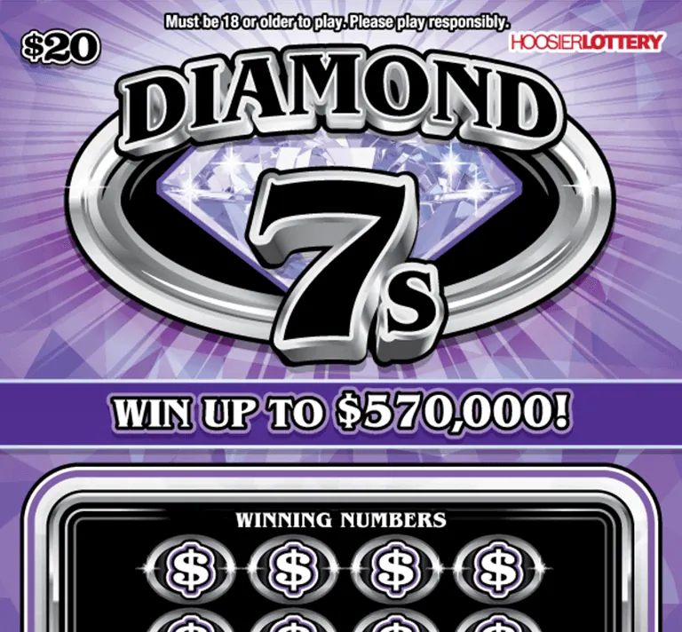 Diamond 7S $20 Indiana scratch-off ticket