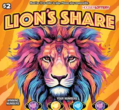 Lion'S Share $2 scratch-off ticket