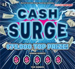 Cash Surge $5 scratch-off ticket