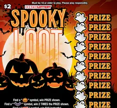 Spooky Loot $2 scratch-off ticket (image: Indiana Lottery)