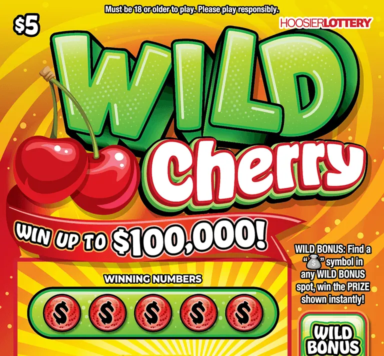 Wild Cherry $5 Indiana scratch-off ticket