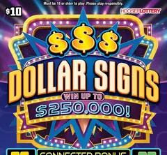 Dollar Signs $10 scratch-off ticket (image: Indiana Lottery)