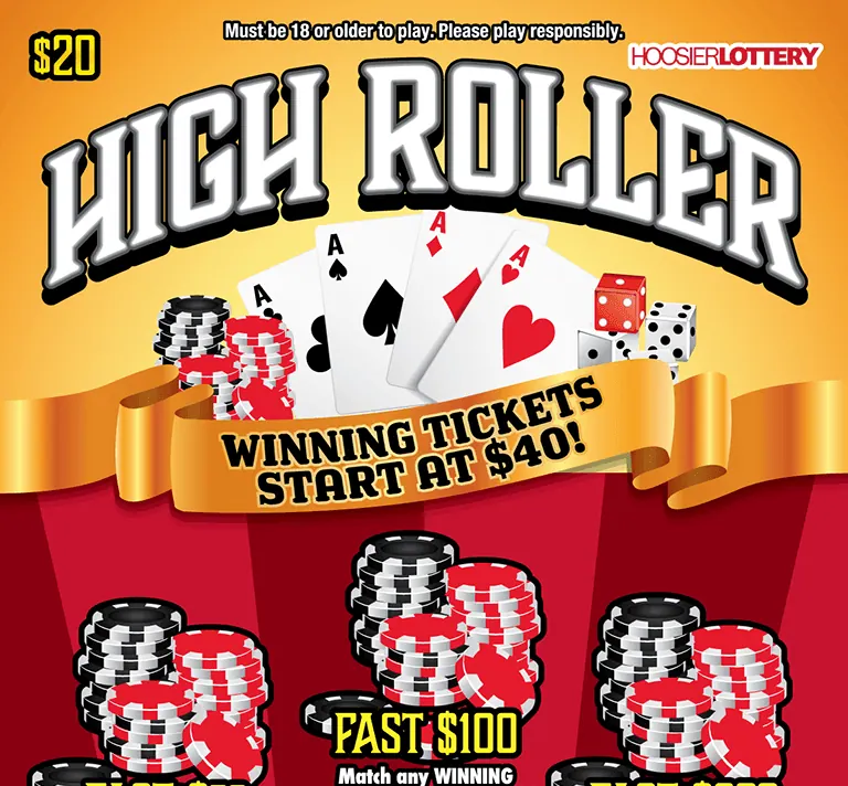 High Roller $20 Indiana scratch-off ticket