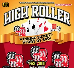 High Roller $20 scratch-off ticket (image: Indiana Lottery)