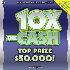 10X The Cash $2 scratch-off ticket
