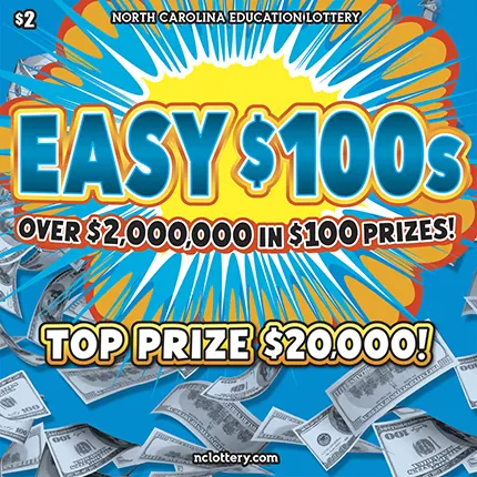 Easy $100s $2 North Carolina scratch-off ticket