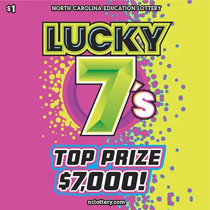Lucky 7s $1 North Carolina scratch-off ticket