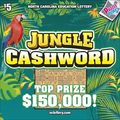 Jungle Cashword $5 scratch-off ticket