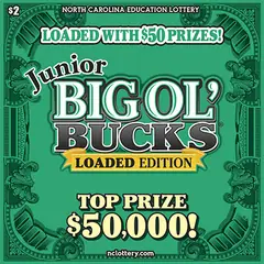 Jr Big Ol Bucks $2 scratch-off ticket