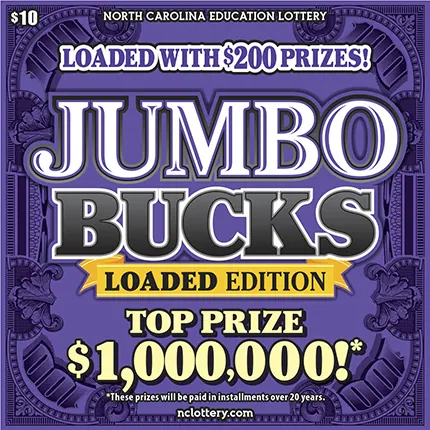 Jumbo Bucks $10 North Carolina scratch-off ticket