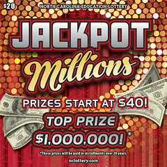 Jackpot Millions $20 scratch-off ticket