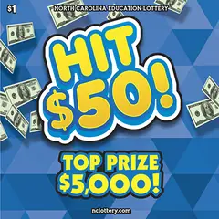 Hit $50! $1 scratch-off ticket